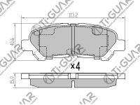 Тормозные колодки TG-1848/PN1848* Ti·GUAR