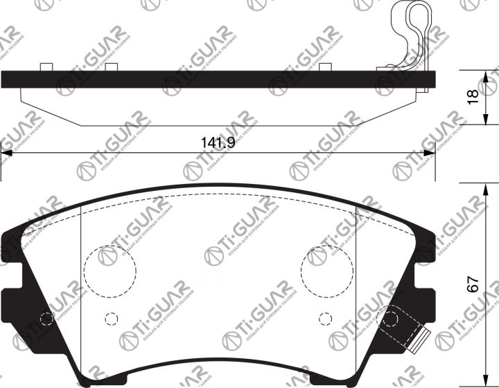 Тормозные колодки TG-1782/PN0839* Ti·GUAR